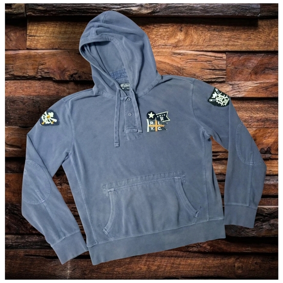 POLO RALPH LAUREN HOODIE SWEATSHIRT- MEN'S SIZE LARGE - Picture 1 of 12